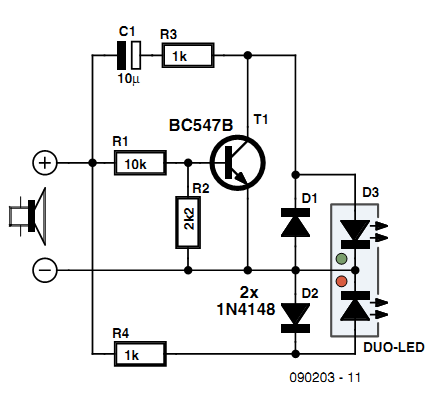 Circuito de Power Meter de Áudio