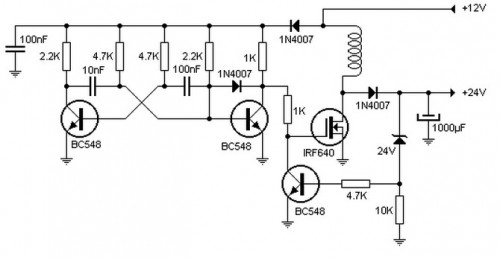 Conversor DC - DC 12V para 24V