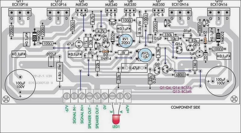 Printed circuit board Subwoofer Amplifier Transistor of ...