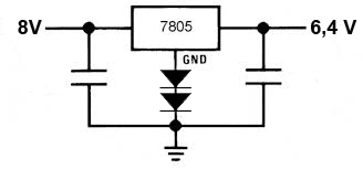 Circuito Integrado regulador de tensão com dois diodo