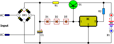 Circuito Simples de Carregador de Bateria Veicular