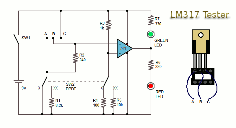 Circuito Testador de LM317