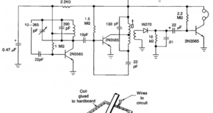 circuito de detector de metal bfo