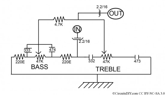 Controle de Graves e Agudos sem CI ou Transistor