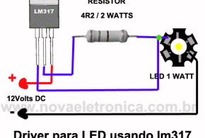 Driver para LED Usando o LM317