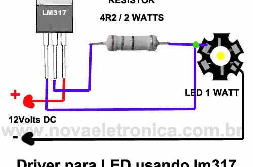 Driver para LED Usando o LM317