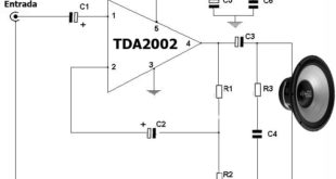 Módulo Amplificador de Áudio usando TDA2002