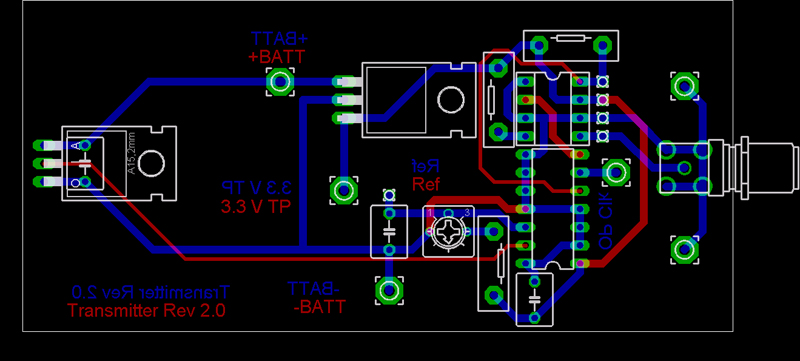 PCI layout Transmissor Termômetro Remoto via RF Wireless