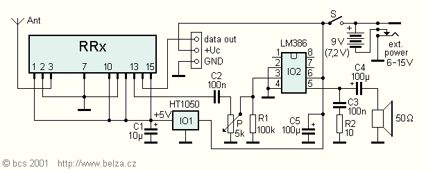 Receptor Áudio de 433 MHz usando Modulo de RF