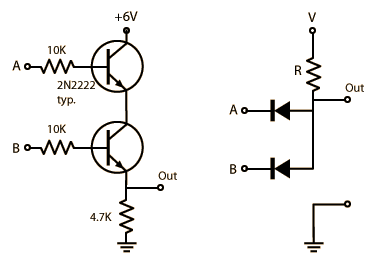 TTL and com transistores