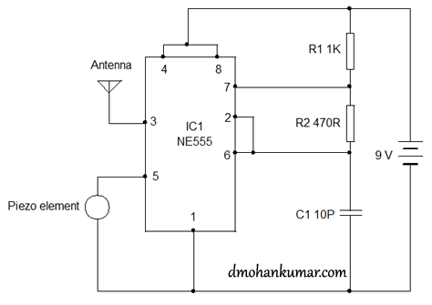 Usando 555 como Transmissor de FM