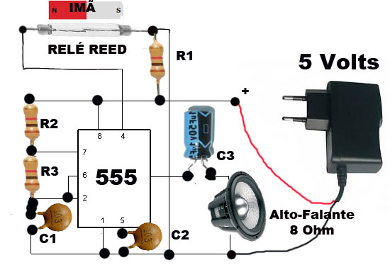 Circuito Eletrônico de Alarme Residencial ecp wiring diagram 
