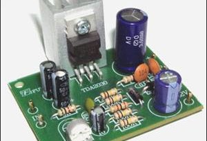 amplificador de áudio TDA2030 montado