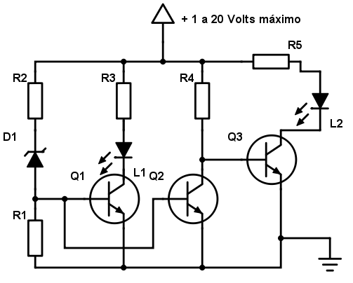 circuito indicador de baixa tensão