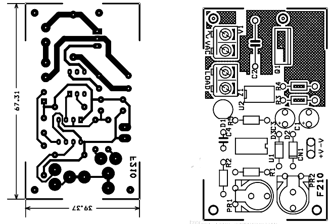 Layout de Placa de circuito impresso do pisca-pisca